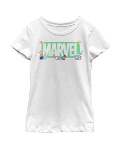 Marvel Girl's Easter Themed Logo Child T-Shirt