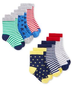 First Impressions Baby Boys Stars And Stripes Crew Socks, Pack Of 6, Created For Macy's