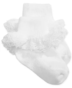 First Impressions Baby Girls Lace Anklet Low Cut Socks, Pack Of 3, Created For Macy's -Carter’s Shop 8280399 fpx