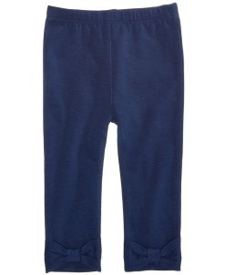 First Impressions Baby Girls Bow-Hem Leggings, Created For Macy's